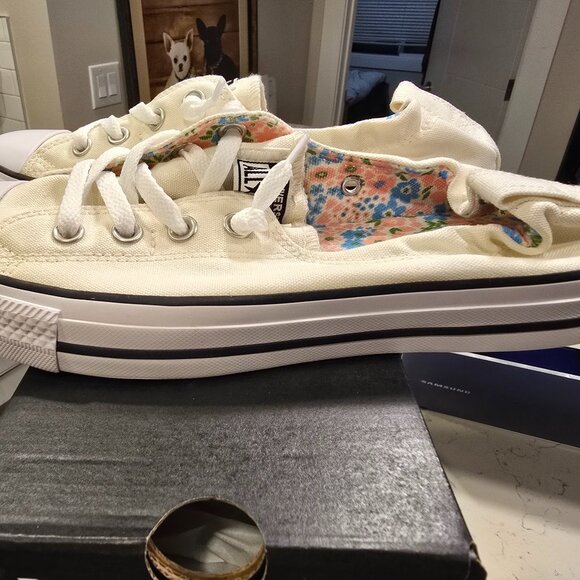 NEW Converse Chuck Taylor All Star Shoreline Slip-On Cream Womens Sz 9 A14970C - Picture 1 of 13